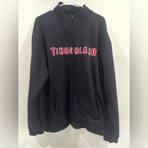 Timberland Mens Black Red Logo Hooded Zip-Up Jacket #19292- Size XL or 2XL